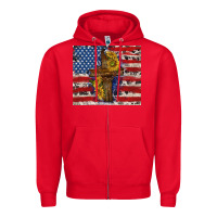 Red jesus christ with american flag Zipper Hoodie - TumblerDesignByShophia