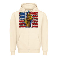 Jesus Christ With American Flag Zipper Hoodie | Teevron