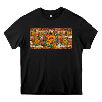Black sunflower gemstone leopard cowhide horseshoe license plate Heavy Core Tee - Artiststas