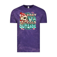 Cloud Purple baby its cold outside skeleton Vintage Tee - MaliasSmallBusiness