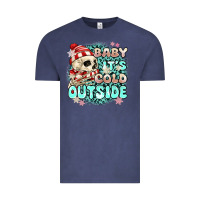 Vintage Denim baby its cold outside skeleton Vintage Tee - MaliasSmallBusiness