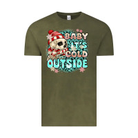 Vintage Olive baby its cold outside skeleton Vintage Tee - MaliasSmallBusiness