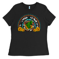 Black cactus sunflower horseshoe rainbow Ladies Tee - Artiststas
