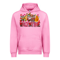 Fuchsia Pink Nacho Valentine Urban Hoodie - CowhideDigitalArt