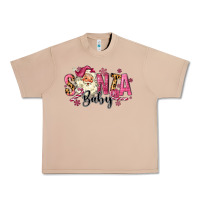 Burro Santa Baby Pink Christmas Urban Heavy Tee - MaliasSmallBusiness