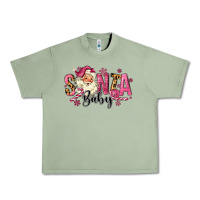 Oil Green Santa Baby Pink Christmas Urban Heavy Tee - MaliasSmallBusiness