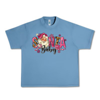 Pebble Blue Santa Baby Pink Christmas Urban Heavy Tee - MaliasSmallBusiness