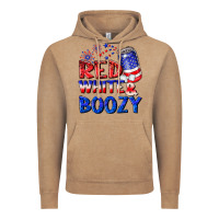 Vintage Coffee red white boozy Vintage Hoodie - NancyCooperArtShop