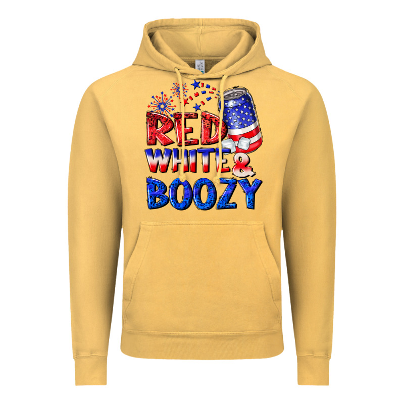 Red White Boozy Vintage Hoodie by NancyCooperArtShop | Teevron