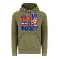 Vintage Olive red white boozy Vintage Hoodie - NancyCooperArtShop