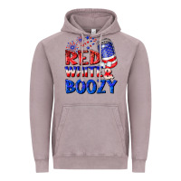 Vintage Zinc red white boozy Vintage Hoodie - NancyCooperArtShop