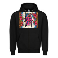 Black girl mama thunder with flowers Zipper Hoodie - TumblerDesignByShophia