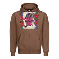 Chestnut girl mama thunder with flowers Zipper Hoodie - TumblerDesignByShophia