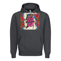 Smoke girl mama thunder with flowers Zipper Hoodie - TumblerDesignByShophia