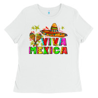 White viva mexica Ladies Tee - AdoDesignShop