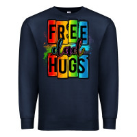 Navy free dad hugs Premium Sweatshirt - OliviaCreatesArt