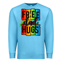 Ocean Blue free dad hugs Premium Sweatshirt - OliviaCreatesArt
