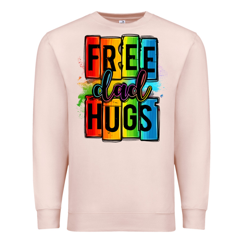 Free Dad Hugs Premium Sweatshirt by OliviaCreatesArt | Teevron