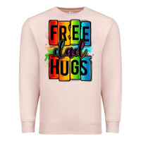 Pale Pink free dad hugs Premium Sweatshirt - OliviaCreatesArt