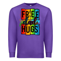 Purple free dad hugs Premium Sweatshirt - OliviaCreatesArt