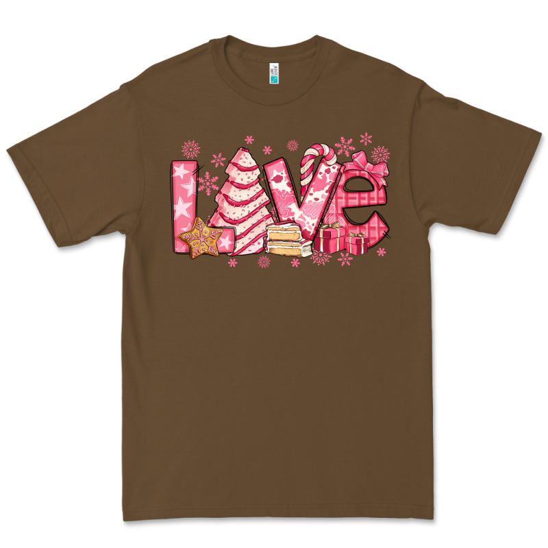 Love Pink Christmas Tree Cake Premium Tee by Jasminsmagicworld | Teevron