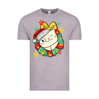 Vintage Zinc Christmas wreaths cat Vintage Tee - MaliasSmallBusiness