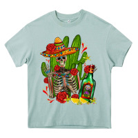 Arona skeleton with sombrero and tequila Heavy Core Tee - AdoDesignShop
