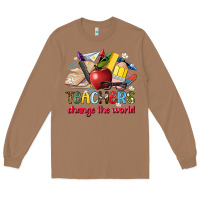 Toasted Coconut teachers change the world Long Sleeve Tee - Artiststas