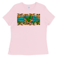 Bubblegum Pink cactus sunflower horseshoe license plate Ladies Tee - Artiststas