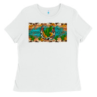 White cactus sunflower horseshoe license plate Ladies Tee - Artiststas