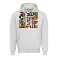 Dove Grey autism mom puzzle ribbon Zipper Hoodie - TumblerDesignByShophia