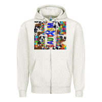 Oatmeal Heather autism mom puzzle ribbon Zipper Hoodie - TumblerDesignByShophia