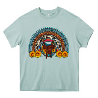 Arona saddle sunflower horseshoe rainbow Heavy Core Tee - Artiststas