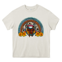 Cream saddle sunflower horseshoe rainbow Heavy Core Tee - Artiststas