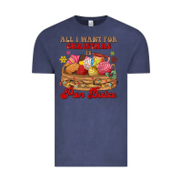 Vintage Denim all i want for christmas is pan dulce Vintage Tee - MaliasSmallBusiness