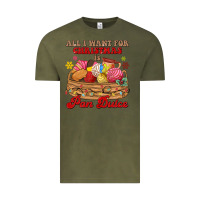 Vintage Olive all i want for christmas is pan dulce Vintage Tee - MaliasSmallBusiness