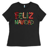 Black feliz navidad Spanish christmas Ladies Tee - Jasminsmagicworld