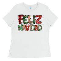 White feliz navidad Spanish christmas Ladies Tee - Jasminsmagicworld