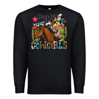 Black long live cowgirls Premium Sweatshirt - OliviaCreatesArt