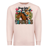 Pale Pink long live cowgirls Premium Sweatshirt - OliviaCreatesArt