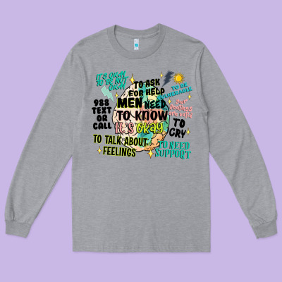 Mens Mental Health Matters Long Sleeve Tee Designed By Artiststas