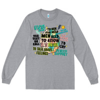 Heather Grey mens mental health matters Long Sleeve Tee - Artiststas