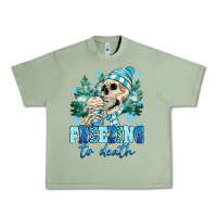 Oil Green Freezing To Death Urban Heavy Tee - MaliasSmallBusiness