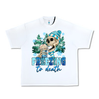 White Freezing To Death Urban Heavy Tee - MaliasSmallBusiness