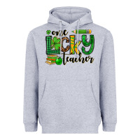 Heather Grey St. Patrick's One lucky Teacher Heavyweight Hoodie - OliviaCreatesArt