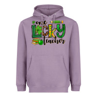 Lavender St. Patrick's One lucky Teacher Heavyweight Hoodie - OliviaCreatesArt