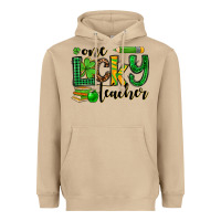Mushroom St. Patrick's One lucky Teacher Heavyweight Hoodie - OliviaCreatesArt