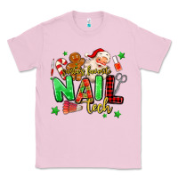 Bubblegum Pink santas favorite nail tech Classic Tee - MaliasSmallBusiness