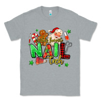Heather Grey santas favorite nail tech Classic Tee - MaliasSmallBusiness
