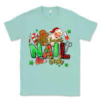 Seafoam santas favorite nail tech Classic Tee - MaliasSmallBusiness